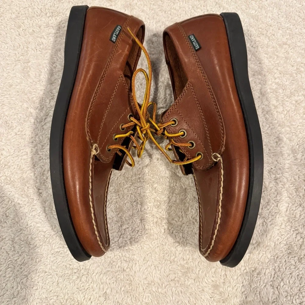 Eastland Brown and Yellow Boat Shoes Moccasin-Style - Like New
